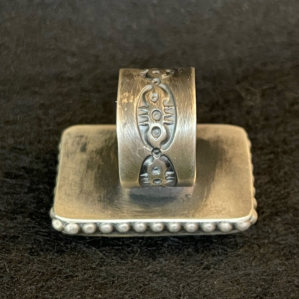 STERLING SILVER BUMBLEBEE JASPER RING ✨STATEMENT PIECE✨ - Picture 5 of 16